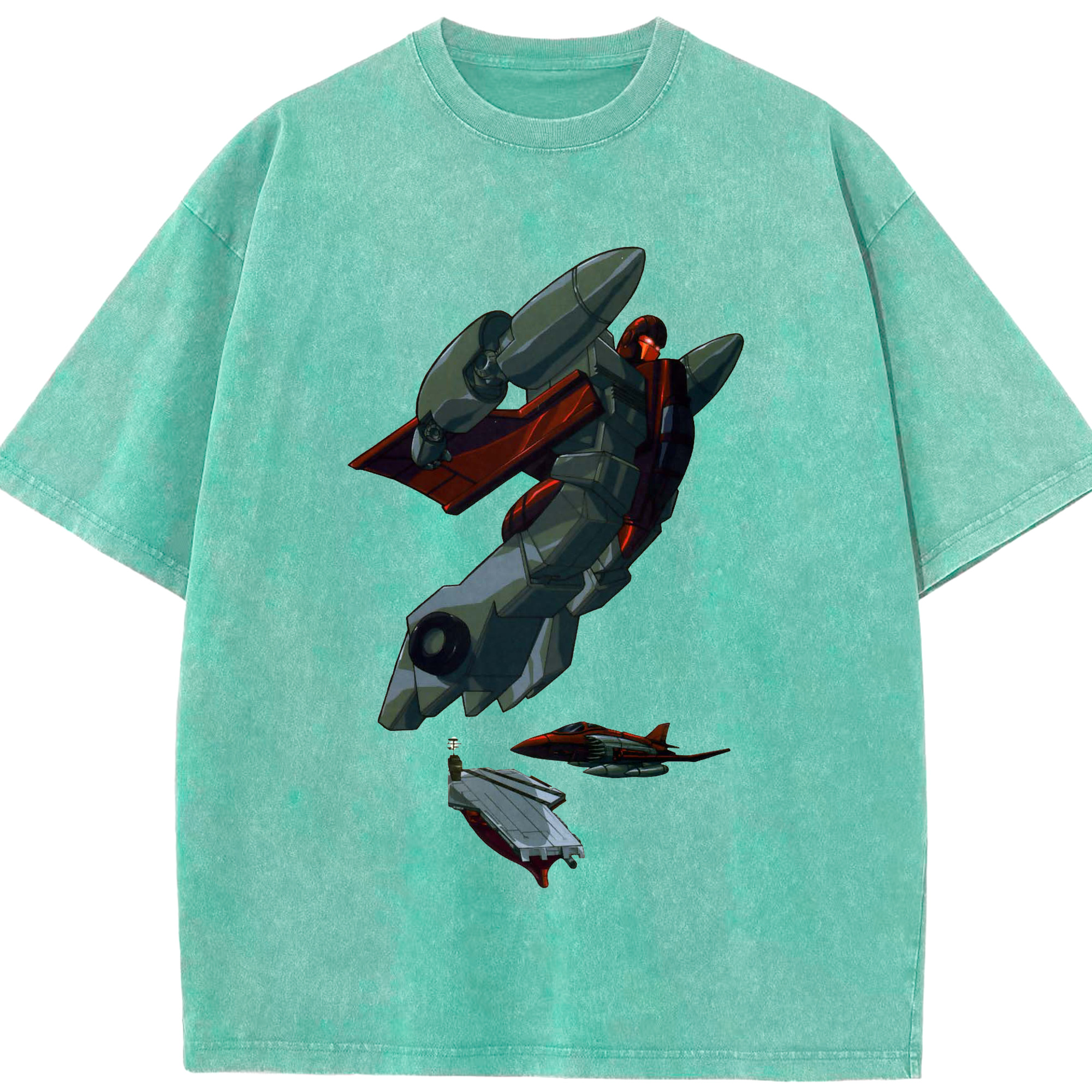 （画像用）  綿100% ヴィンテージ風 半袖Tシャツ（フロントプリント）